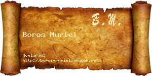 Boros Muriel névjegykártya